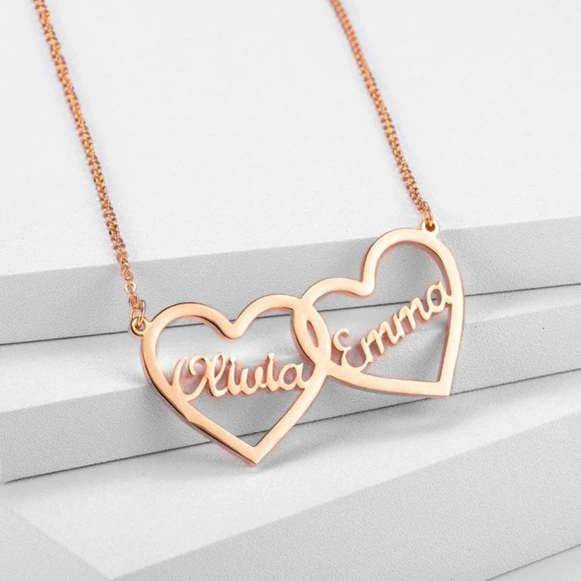 Hearts Entwined Name Necklace