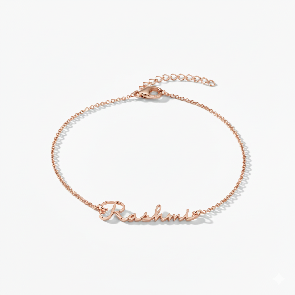 Dainty Script Name Bracelet