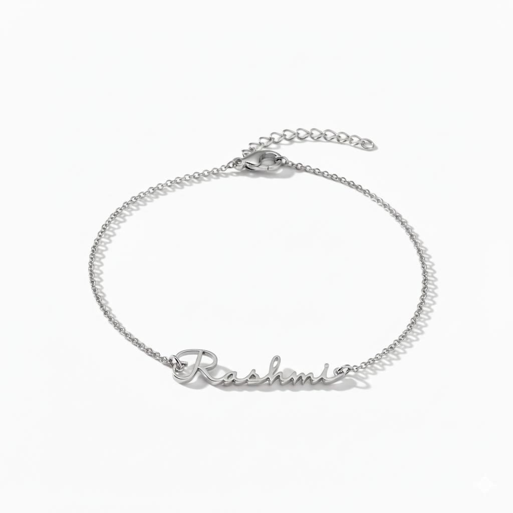 Dainty Script Name Bracelet