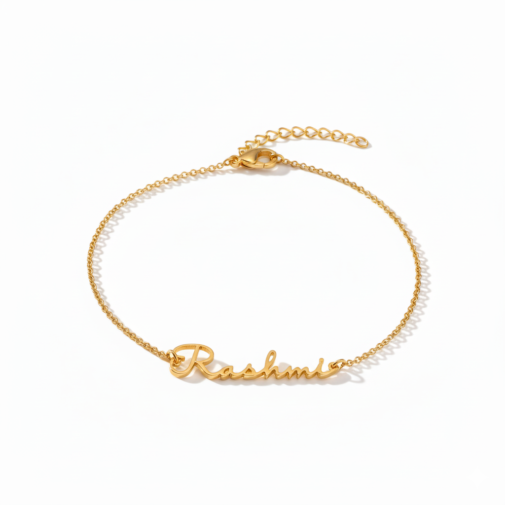 Dainty Script Name Bracelet