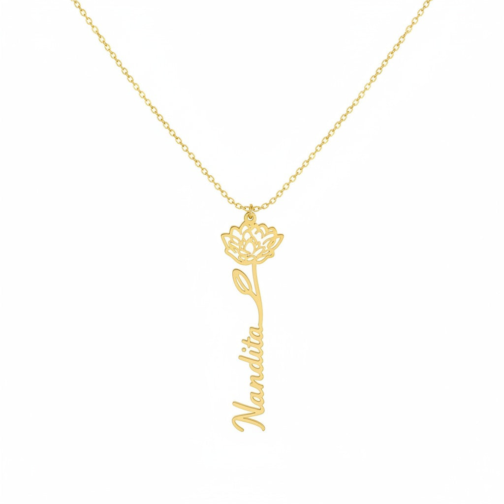 Blooming Love Name Pendant