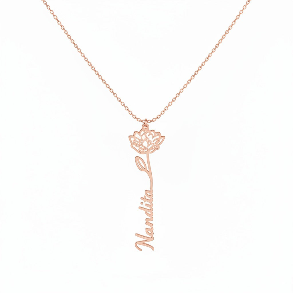 Blooming Love Name Pendant