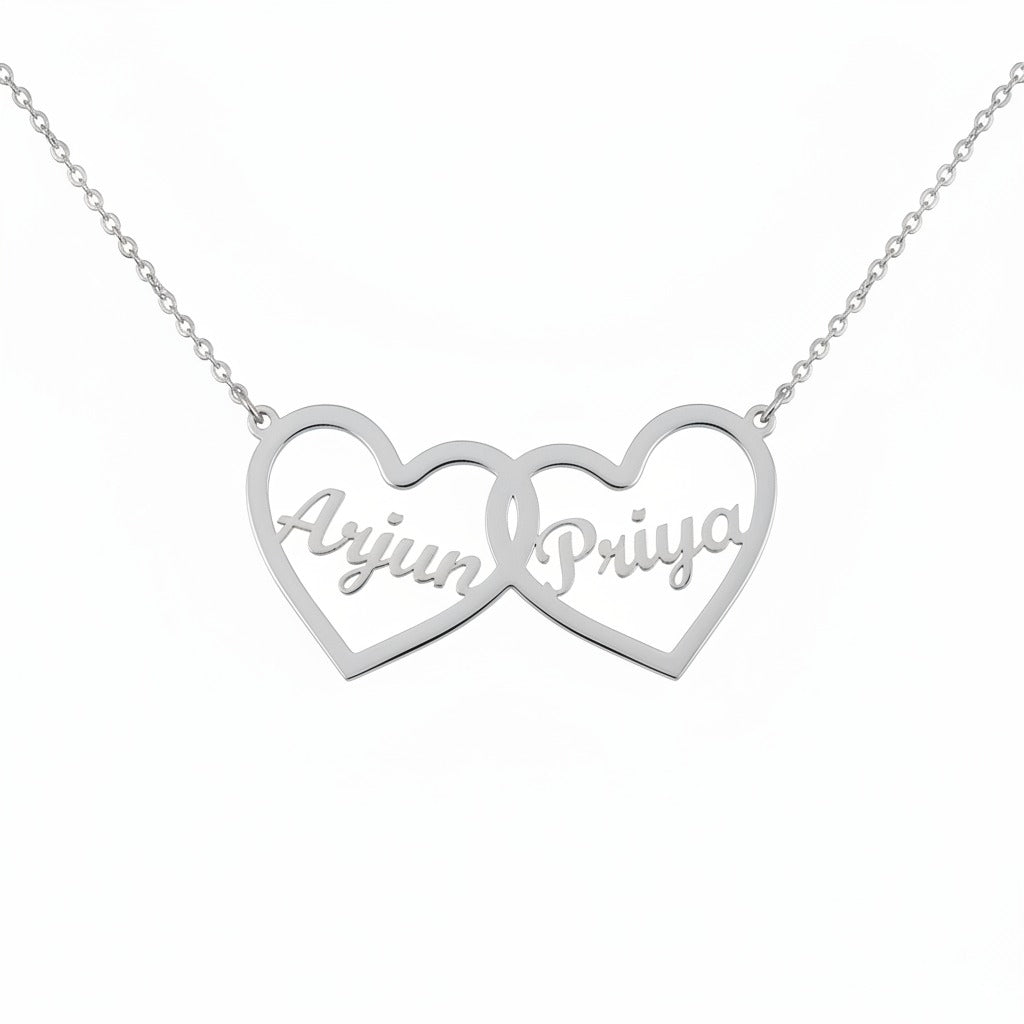 Hearts Entwined Name Necklace