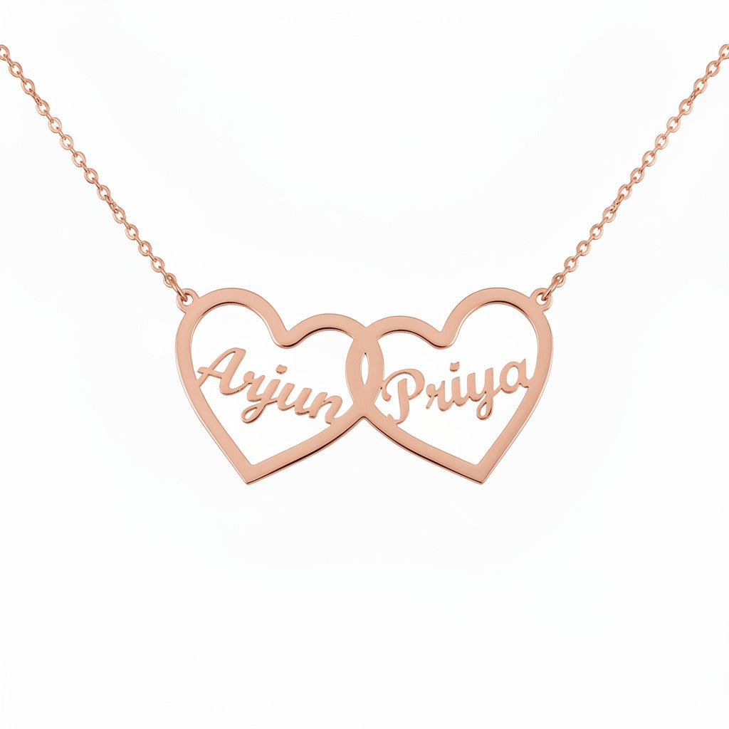 Hearts Entwined Name Necklace