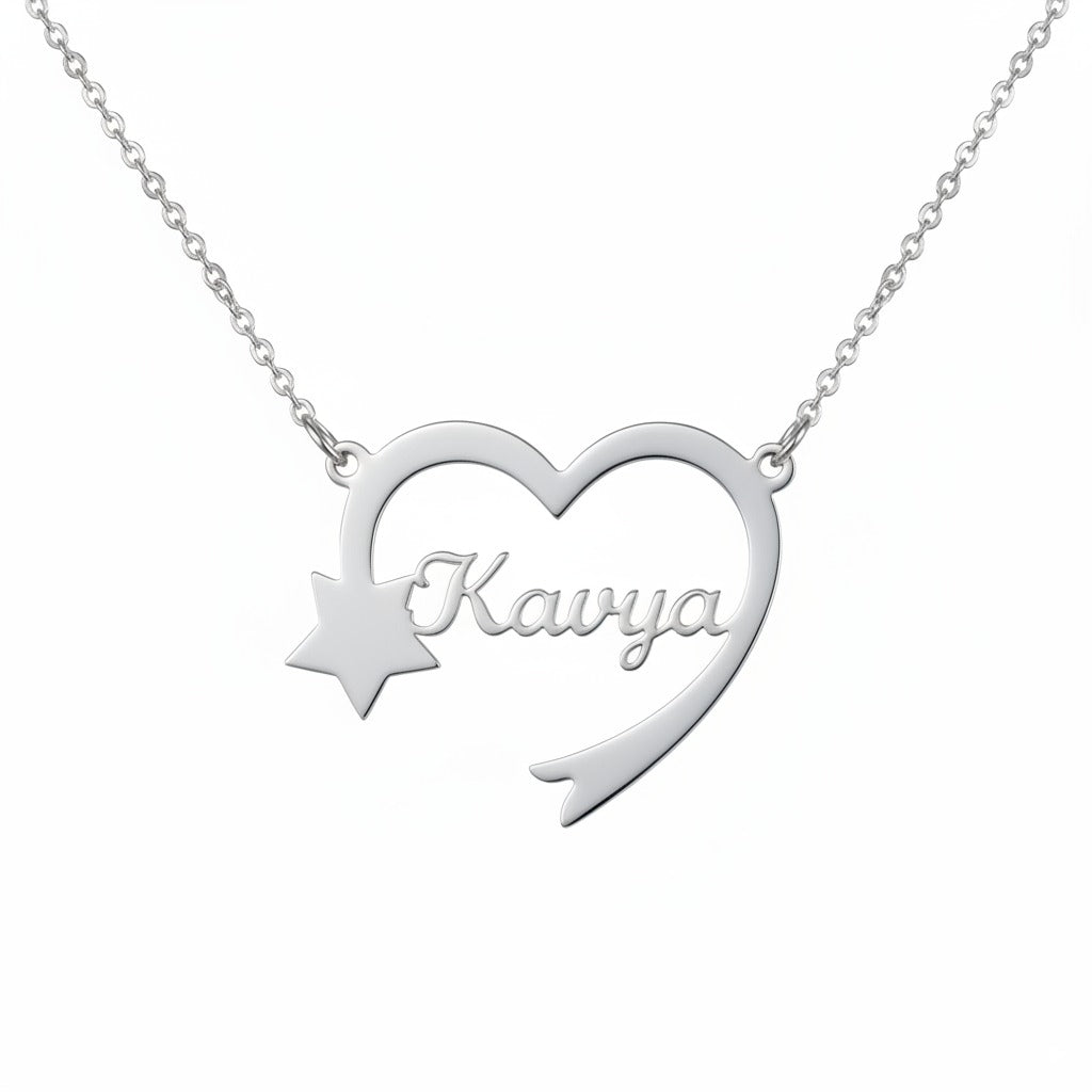 Celestial Heart Star Necklace