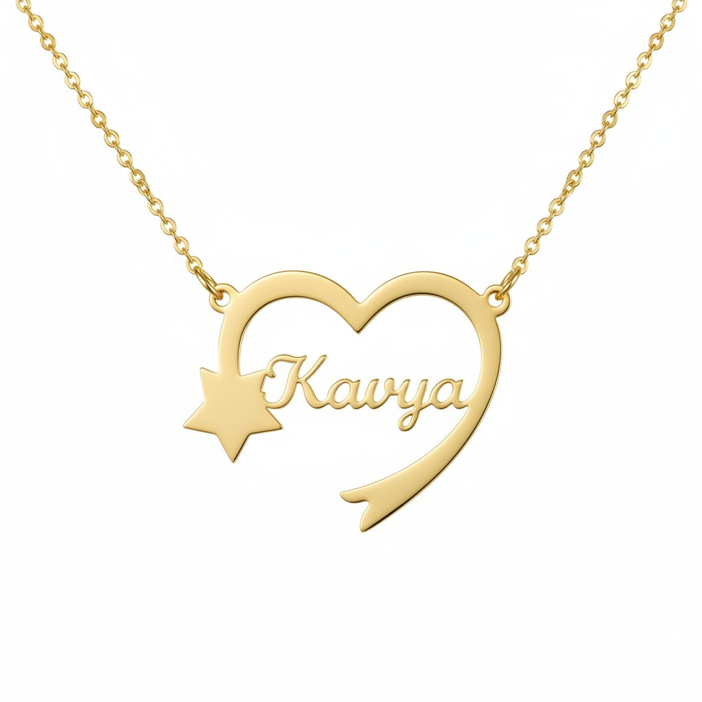 Celestial Heart Star Necklace