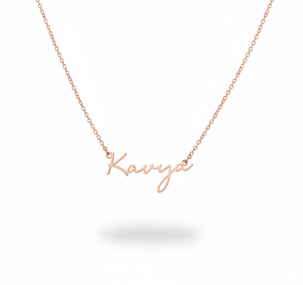 Handwritten Style Custom Necklace