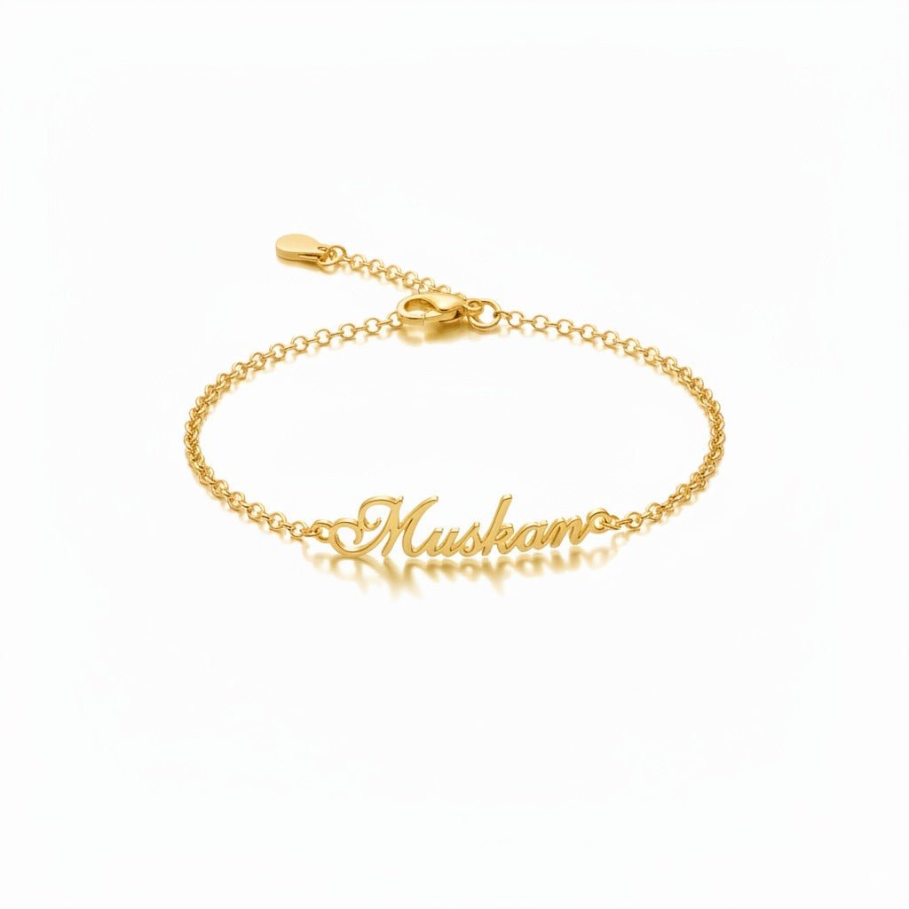 Modern Bold Name Bracelet