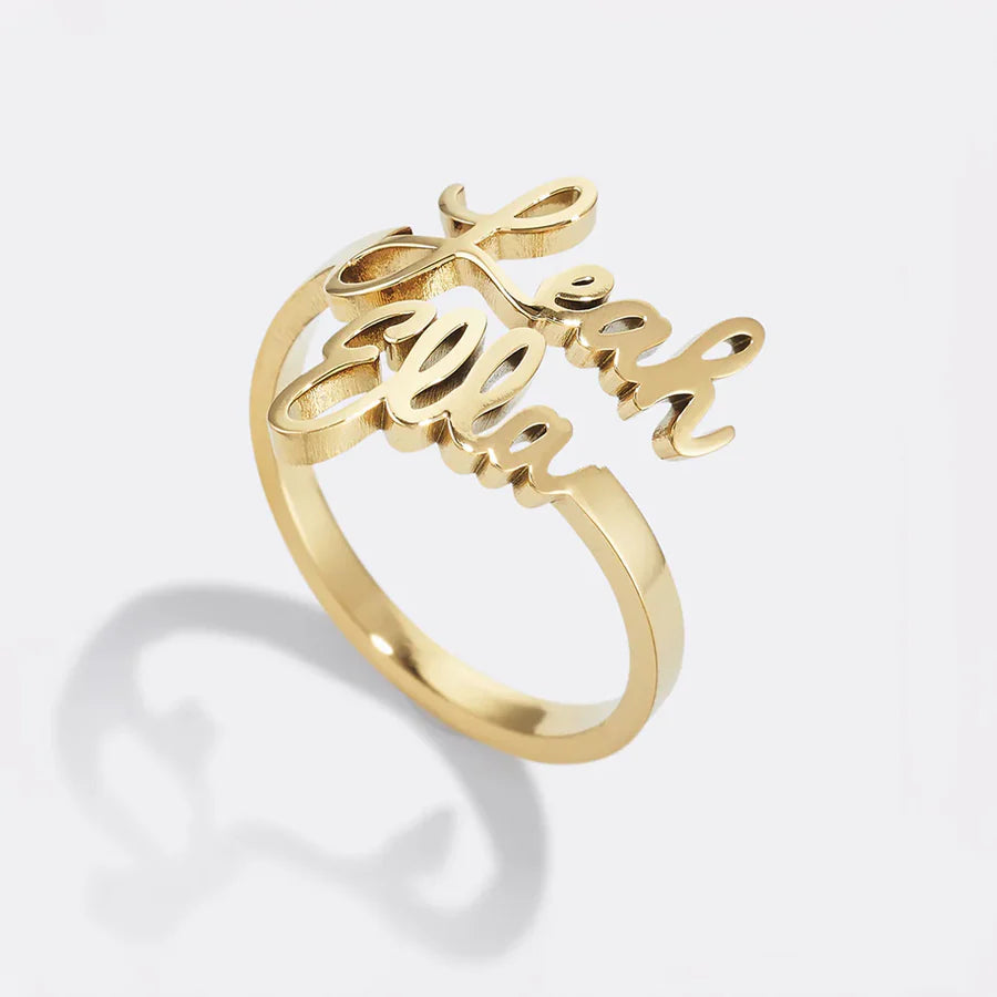 Two Souls Adjustable Name Ring