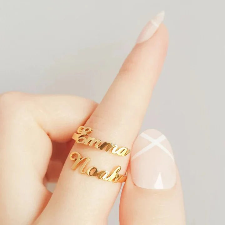 Two Souls Adjustable Name Ring