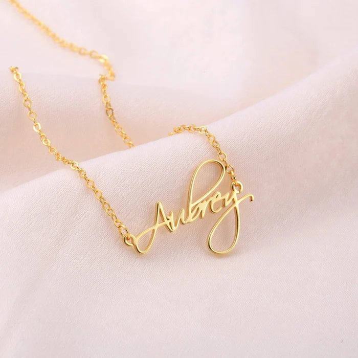 Whimsical Swirl Name Necklace