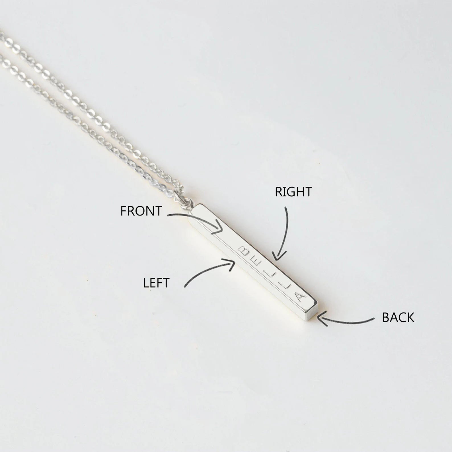 Modern Pillar Bar Necklace