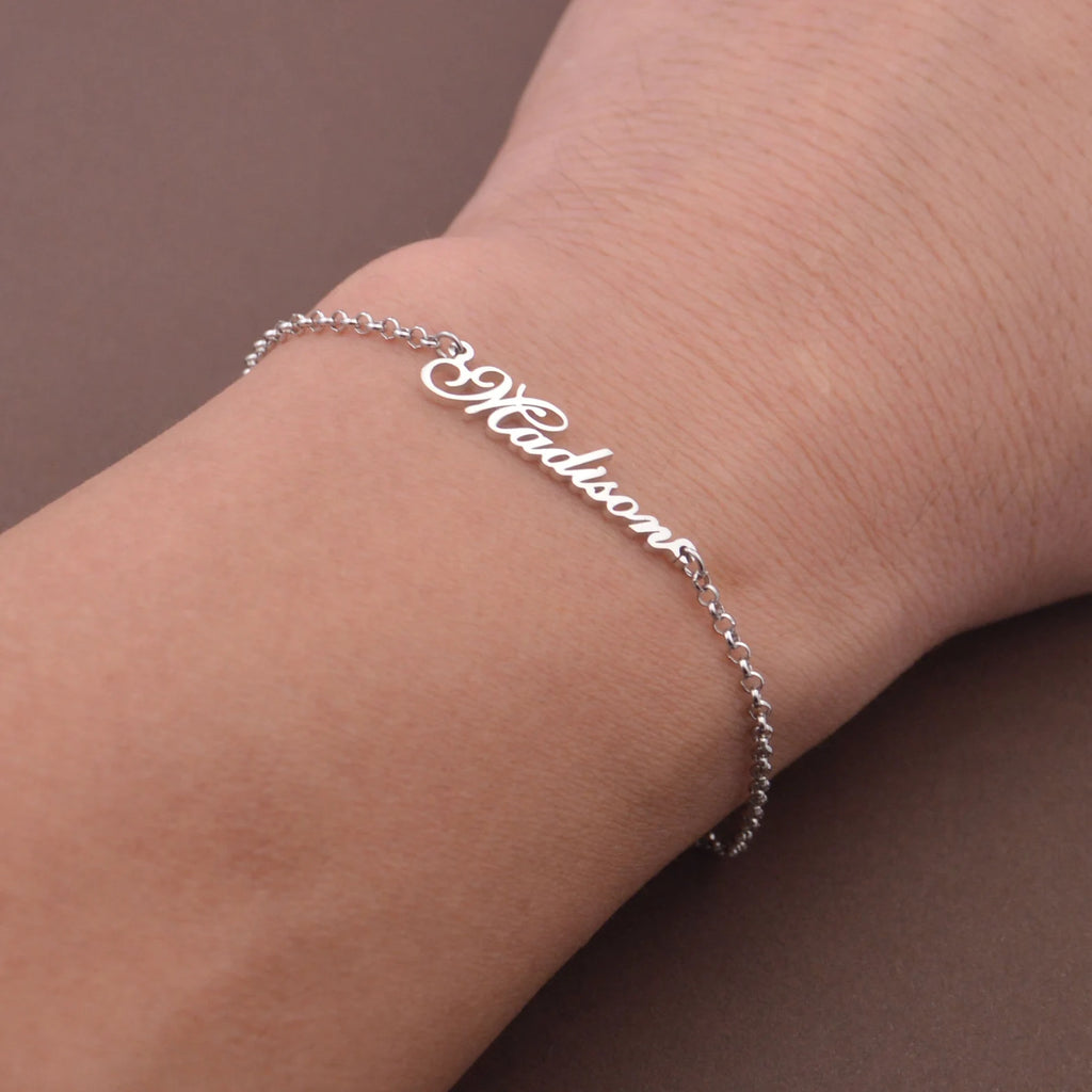 Modern Bold Name Bracelet