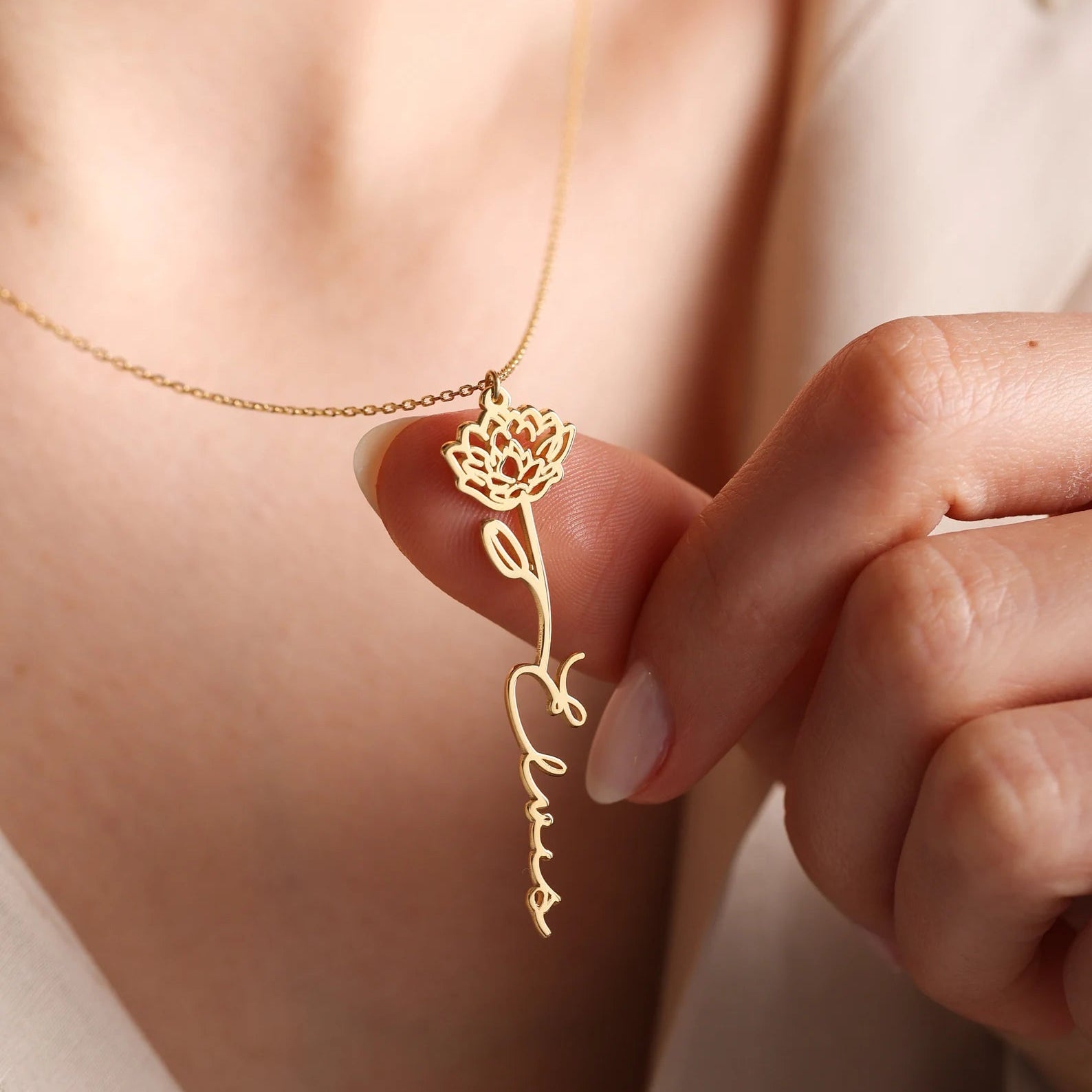 Blooming Love Name Pendant