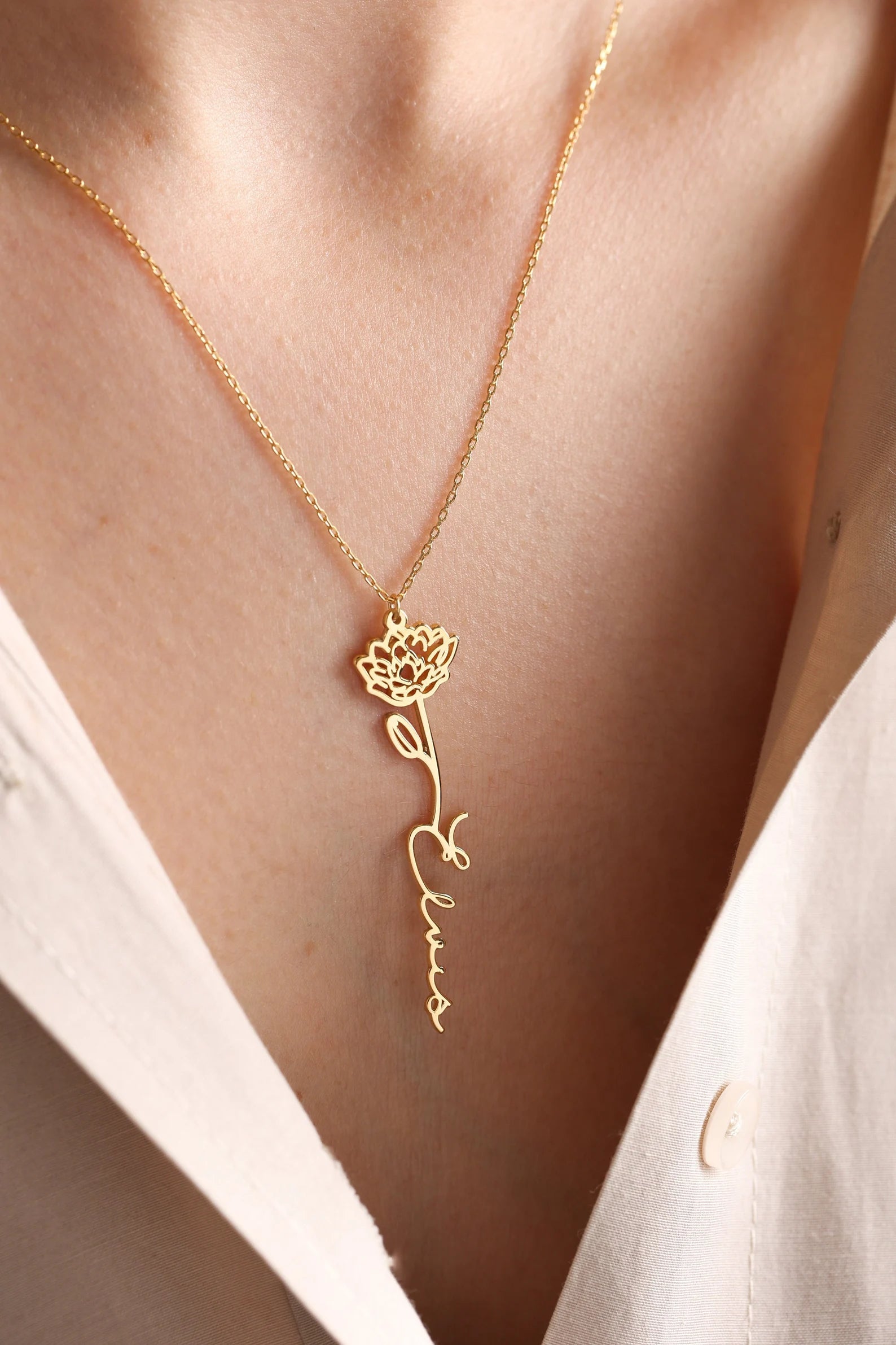 Blooming Love Name Pendant