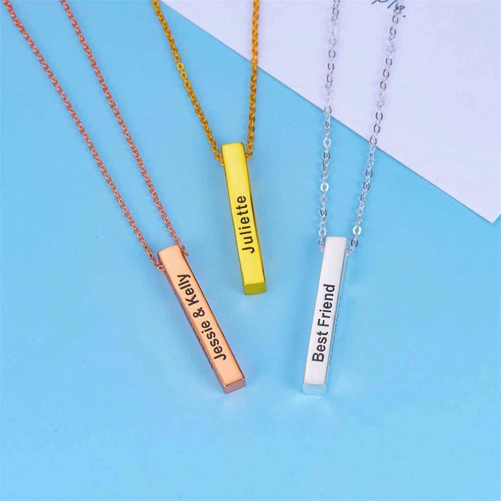 Modern Pillar Bar Necklace