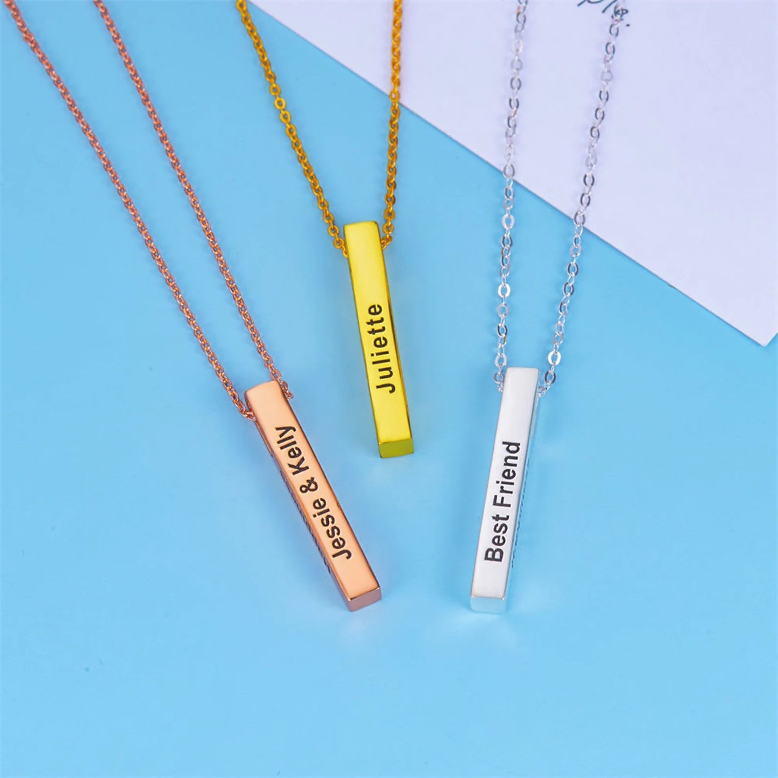 Modern Pillar Bar Necklace