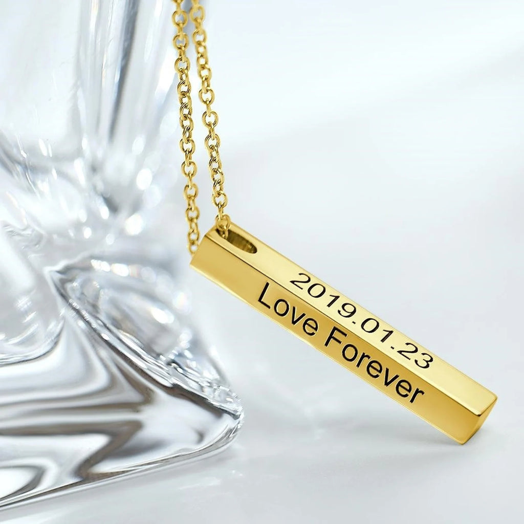 Modern Pillar Bar Necklace