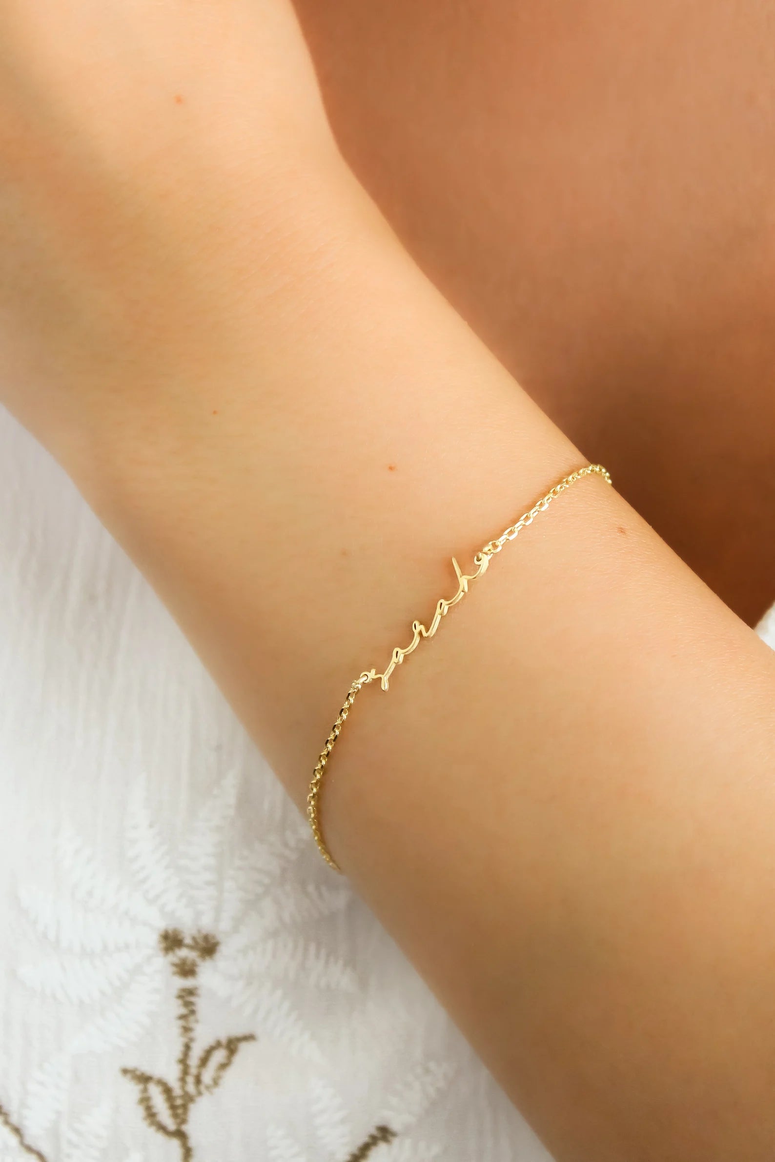 Golden Whisper Name Chain