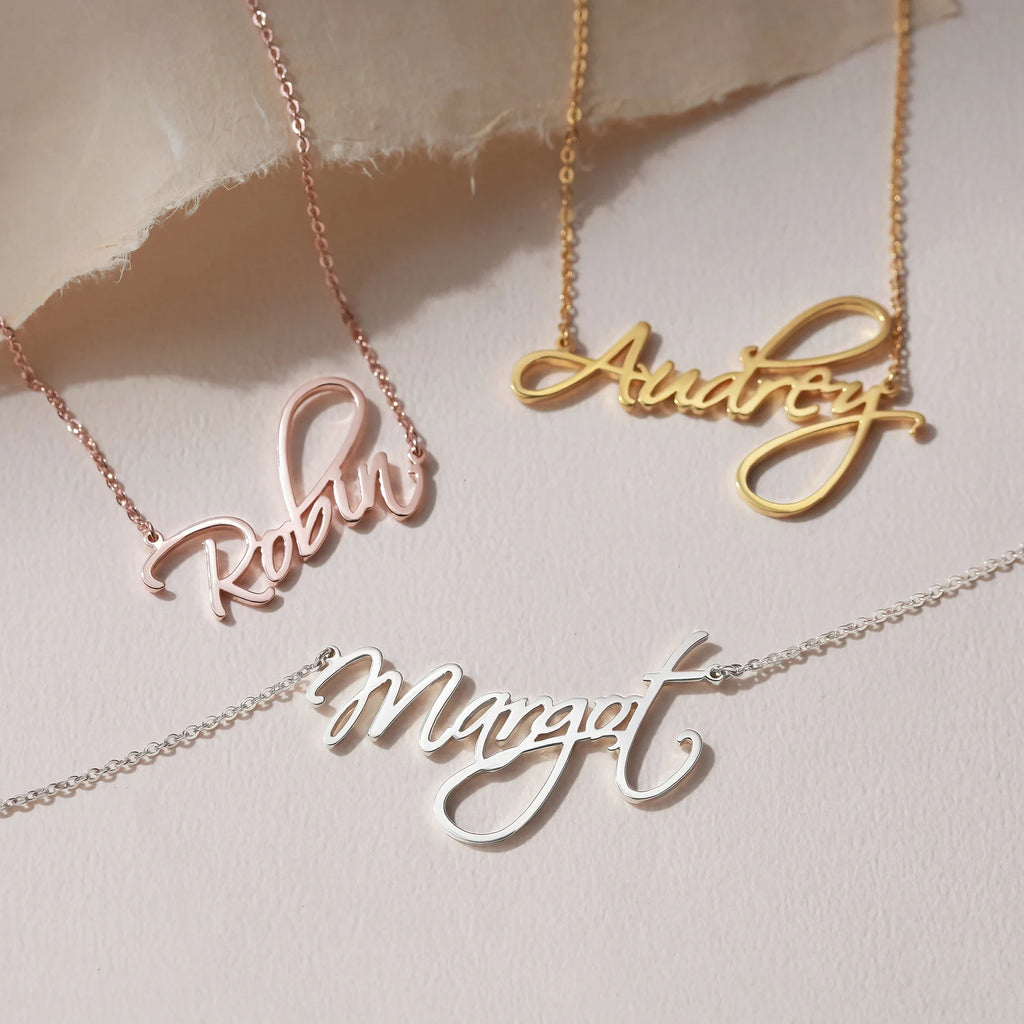 Whimsical Swirl Name Necklace