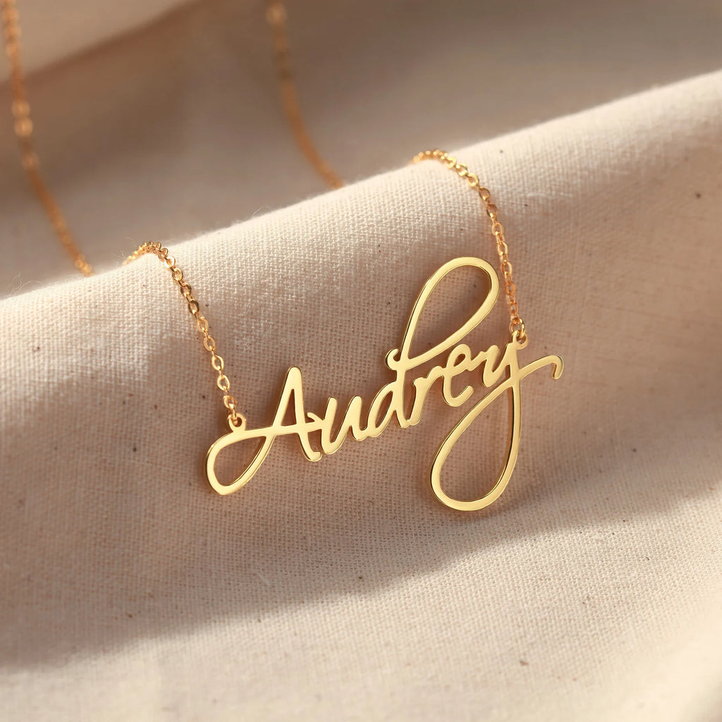 Whimsical Swirl Name Necklace