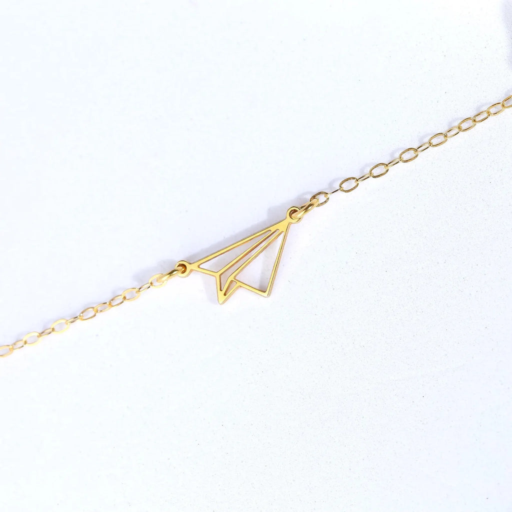 Wanderlust Paper Plane Bracelet