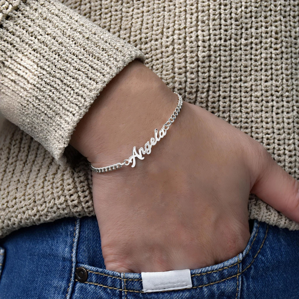 Modern Bold Name Bracelet