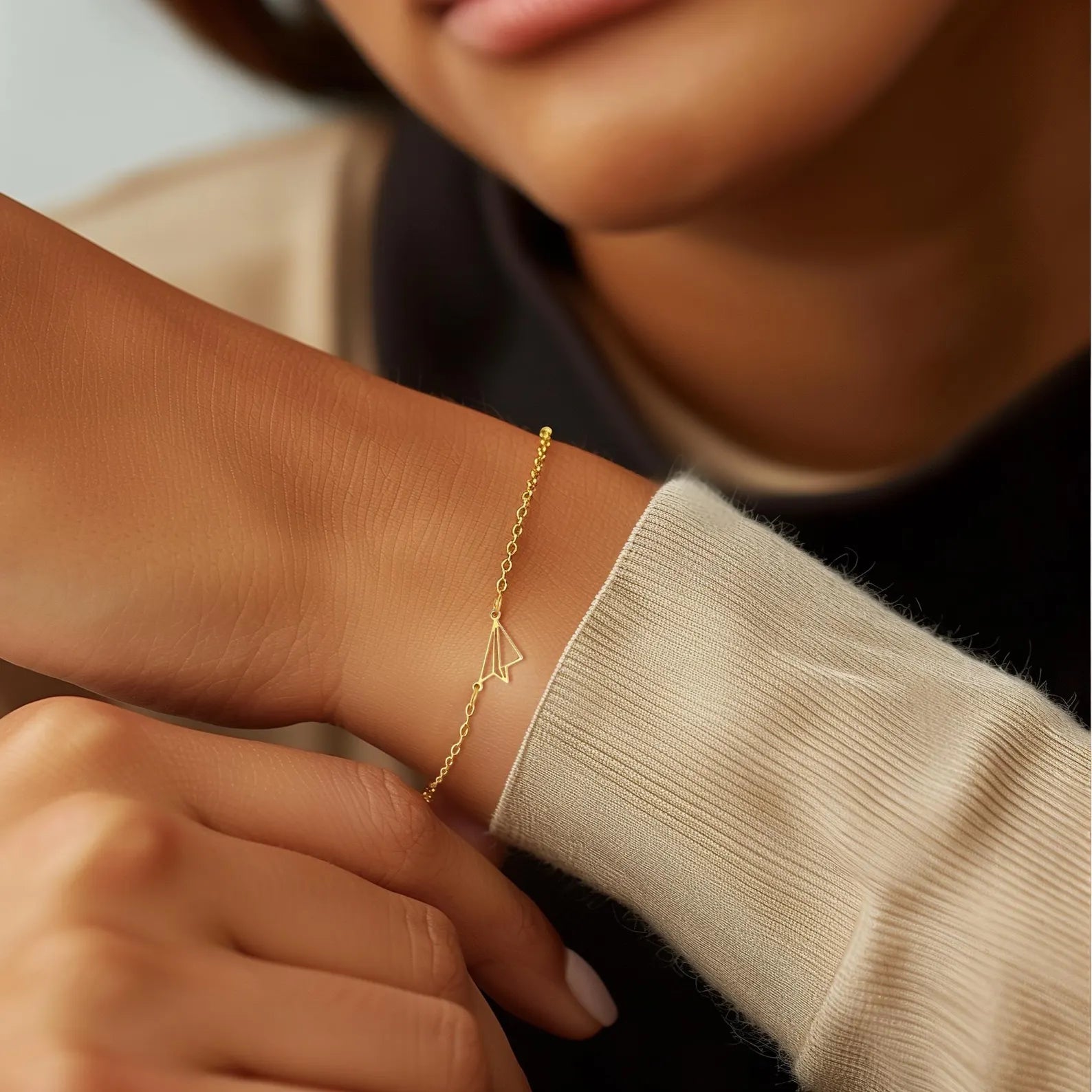 Wanderlust Paper Plane Bracelet