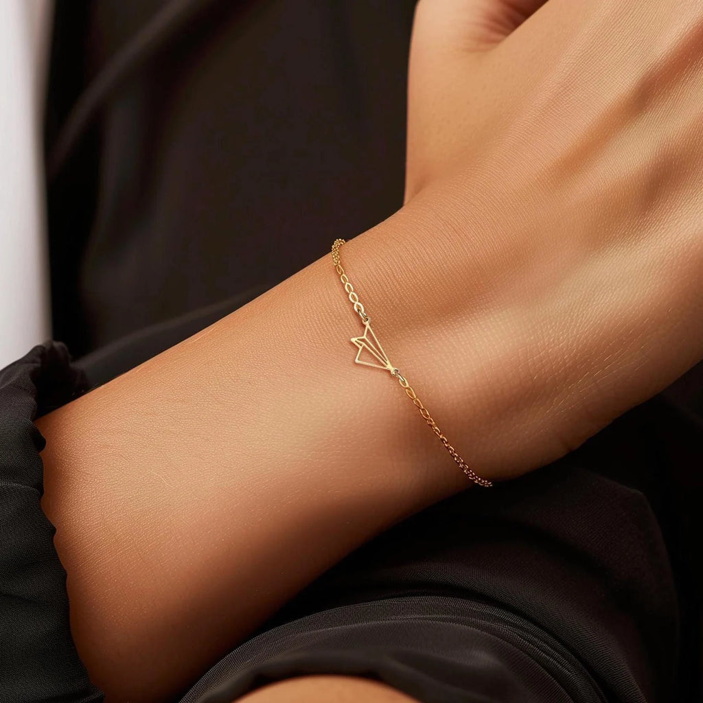 Wanderlust Paper Plane Bracelet