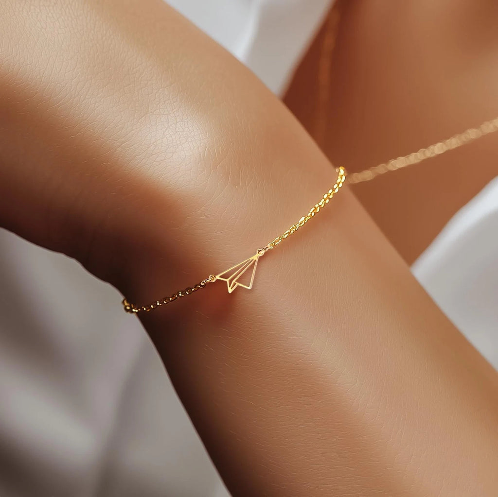 Wanderlust Paper Plane Bracelet
