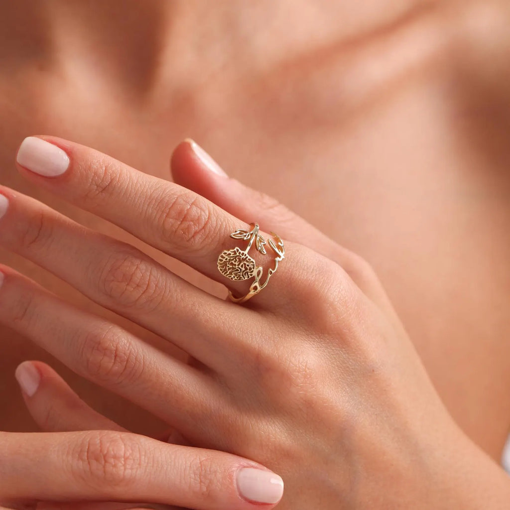 Floral Muse Name Ring