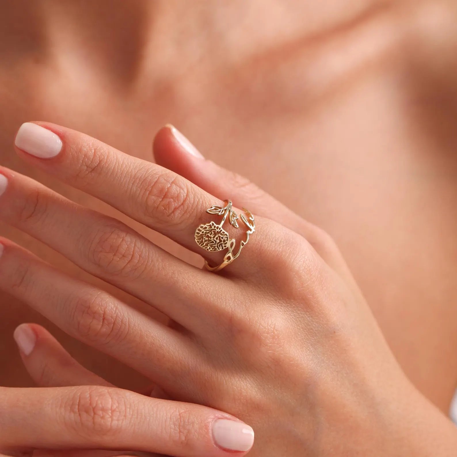 Floral Muse Name Ring