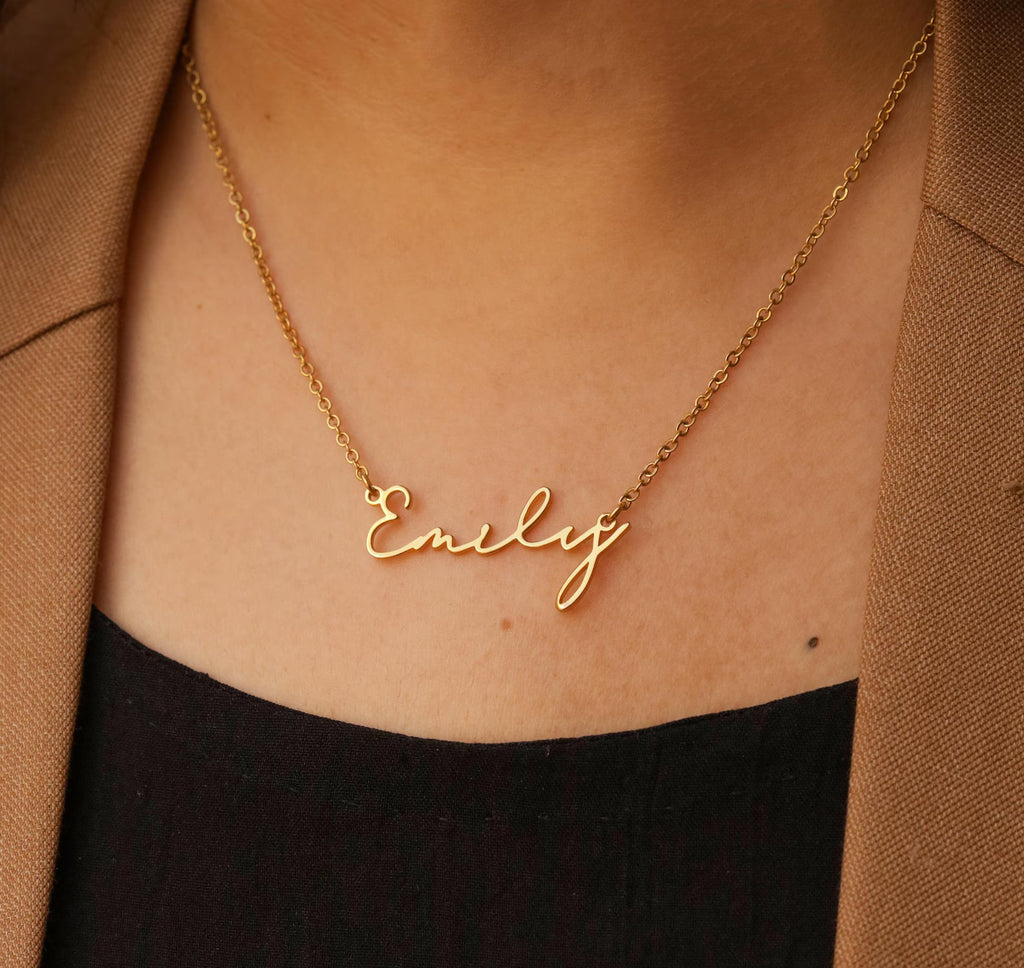 Handwritten Style Custom Necklace
