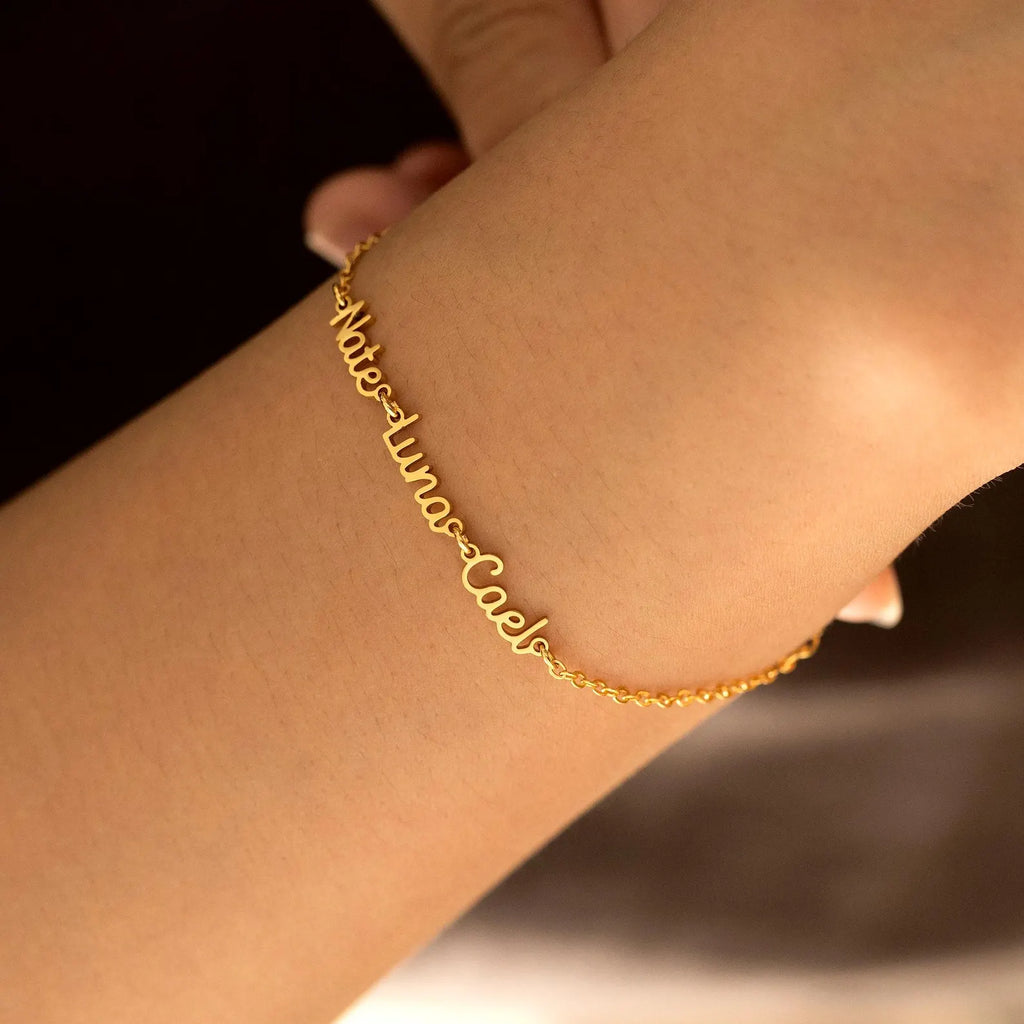 Silken Name Chain Bracelet