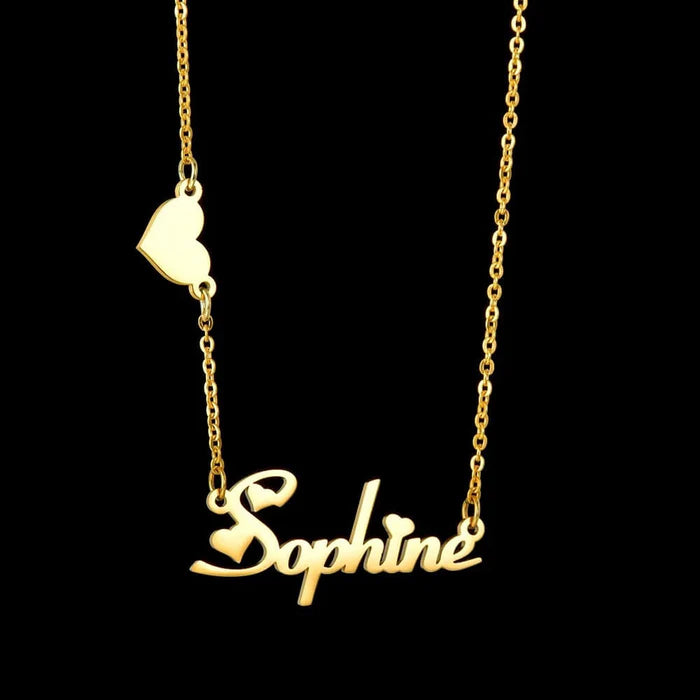 Sweetheart Drop Name Necklace