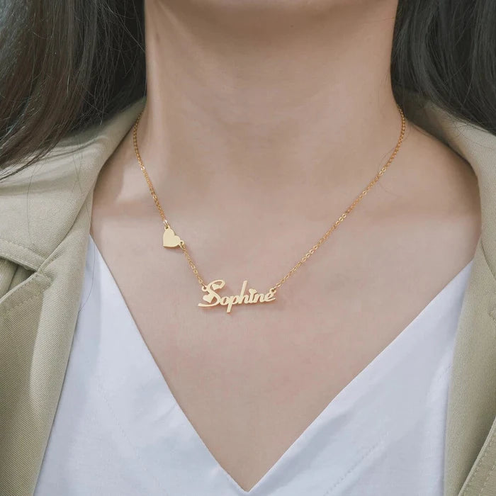 Sweetheart Drop Name Necklace