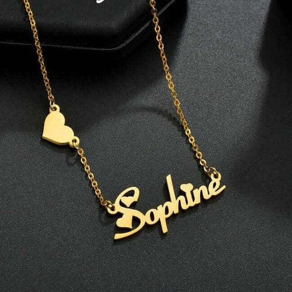 Sweetheart Drop Name Necklace